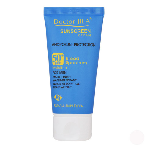 کرم ضد آفتاب بدون رنگ آقایان دکتر ژیلا SPF 50 مدل Androsun مناسب انواع پوست وزن 50 گرم