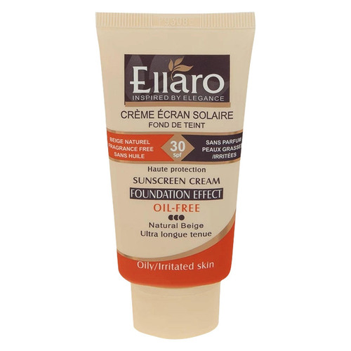 کرم ضد آفتاب رنگی الارو SPF30 سری Foundation Effect مدل Natural Beige محافظ UVB، مناسب پوستهای چرب و حساس تحت لیسانس حجم 40 میلیلیتر