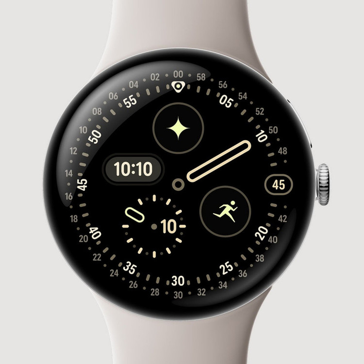 ساعت هوشمند 41 میلیمتری گوگل مدل Pixel Watch 4 با بند سیلیکونی