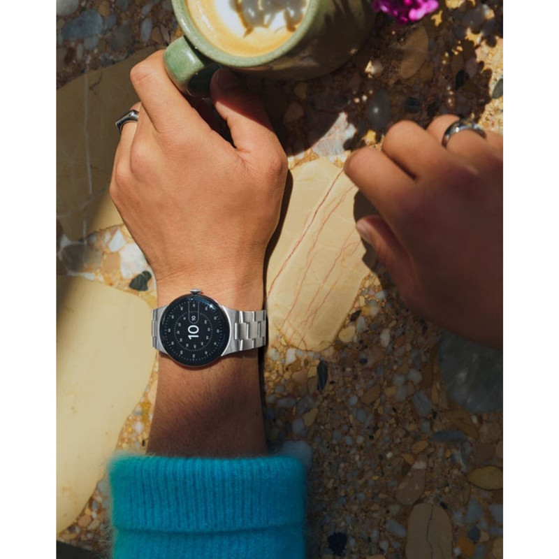 ساعت هوشمند 41 میلیمتری گوگل مدل Pixel Watch 4 با بند سیلیکونی