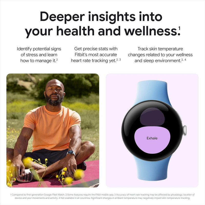 ساعت هوشمند 41 میلیمتری گوگل مدل Pixel Watch 2 با بند سیلیکونی