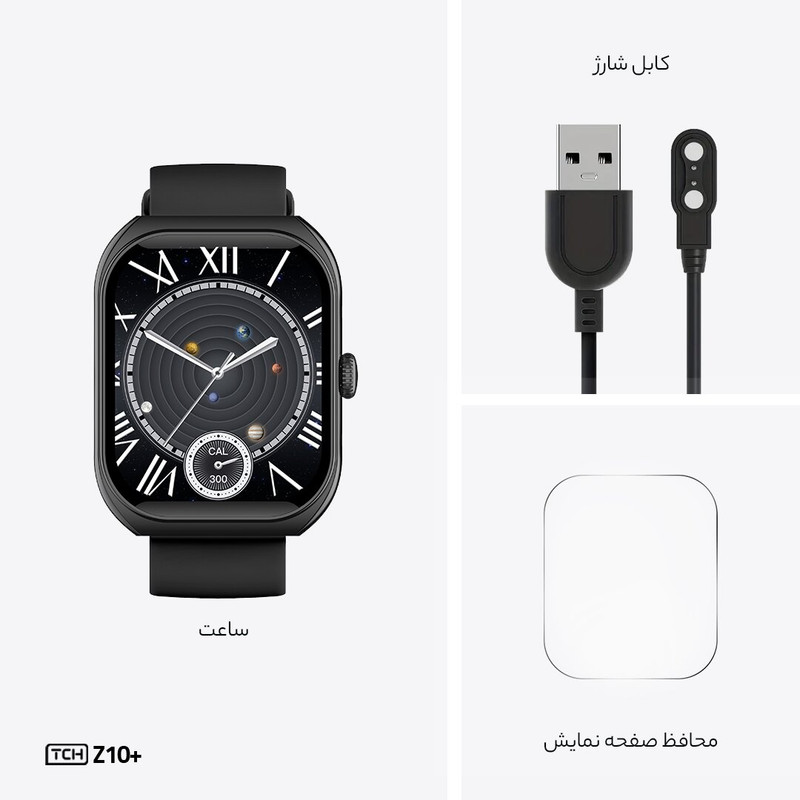 ساعت هوشمند 43 میلیمتری تی سی اچ مدل Z10 plus با بند سیلیکونی