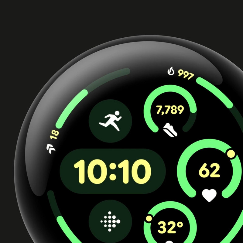 ساعت هوشمند 45 میلیمتری گوگل مدل Pixel Watch 3 با بند سیلیکونی