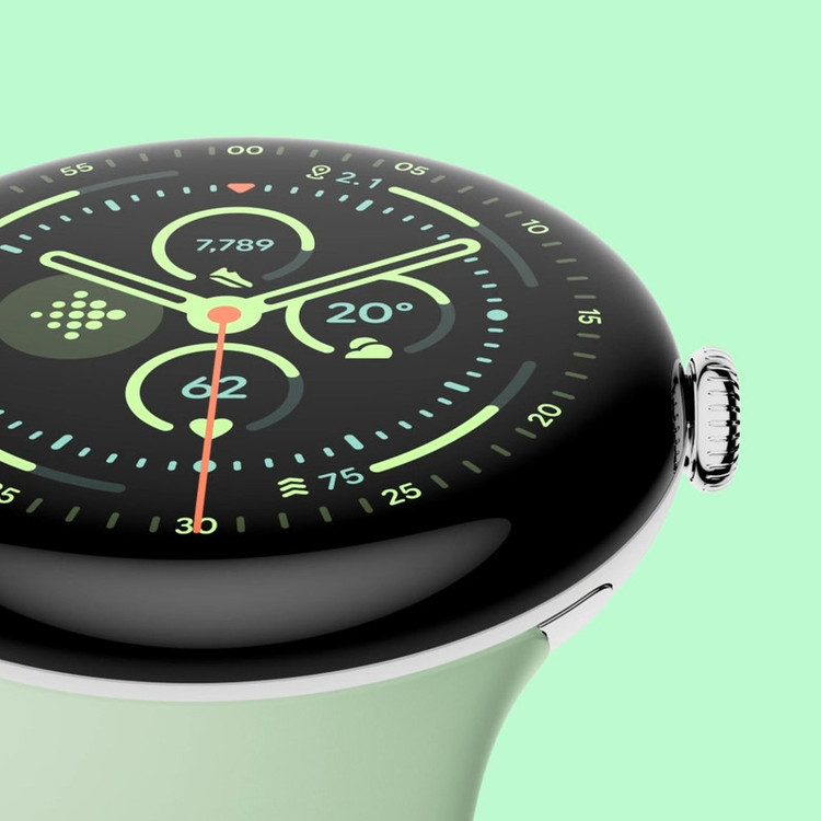 ساعت هوشمند 45 میلیمتری گوگل مدل Pixel Watch 3 با بند سیلیکونی