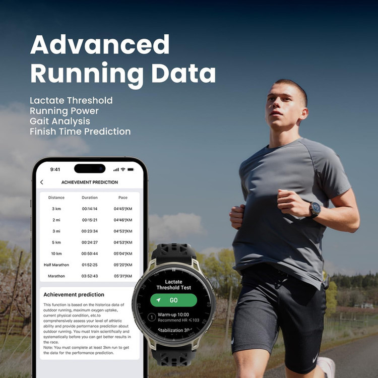 ساعت هوشمند 48 میلیمتری امیزفیت مدل Cheetah 2 Pro با بند سیلیکونی