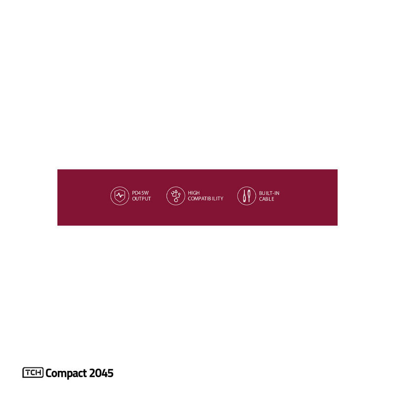 پاوربانک 45 وات تی سی اچ مدل Compact 2045 ظرفیت 20000 میلیآمپرساعت