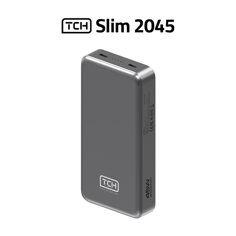 پاوربانک 45 وات تی سی اچ مدل Slim 2045 ظرفیت 20000 میلیآمپرساعت