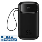 پاوربانک 22.5 وات بیسوس مدل 22.5W QPow2 Dual Cable ظرفیت 10000 میلی آمپر ساعت