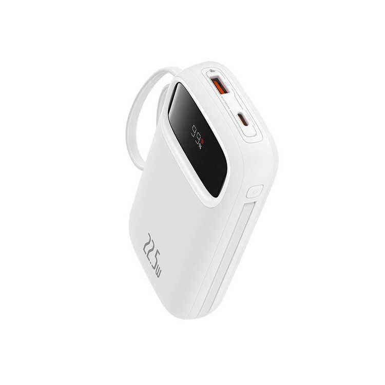 پاوربانک 22.5 وات بیسوس مدل 22.5W QPow2 Dual Cable ظرفیت 10000 میلی آمپر ساعت