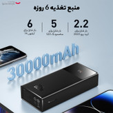 پاوربانک بیسوس مدل STAR-LORD-P10022905 ظرفیت 30000 میلی آمپر ساعت