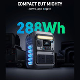 پاور استیشن 300 وات انکر مدل SOLIX C300 A1722 (AC Plug) ظرفیت 90000 میلیآمپرساعت معادل 288 وات ساعت
