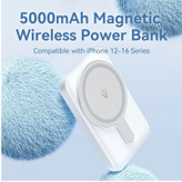 پاوربانک بیسیم 20 وات ونشن مدل FHSL0 ظرفیت 5000 میلیآمپرساعت به همراه کابل تبدیل USB-A به USB-C