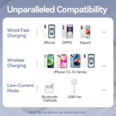 پاوربانک بیسیم 20 وات ونشن مدل FHSL0 ظرفیت 5000 میلیآمپرساعت به همراه کابل تبدیل USB-A به USB-C