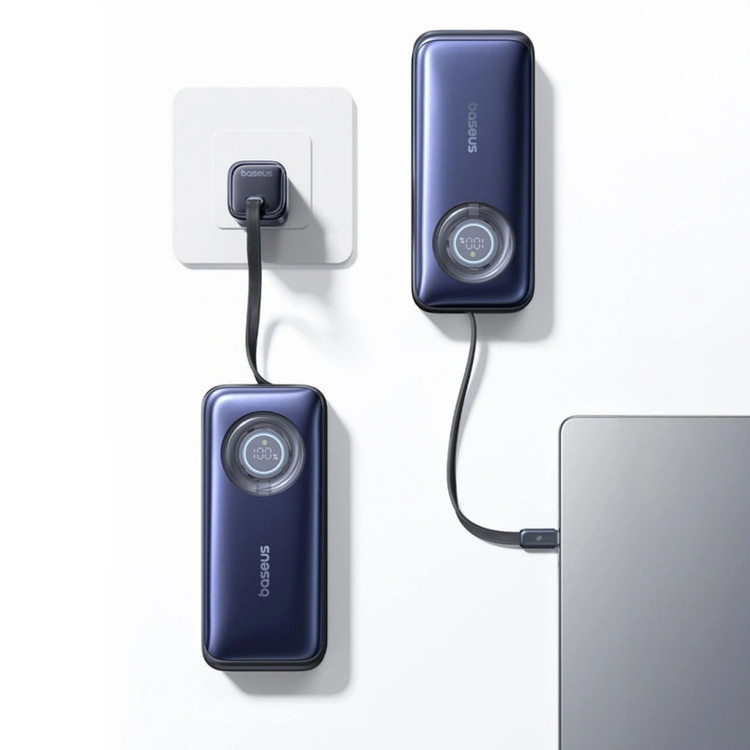 پاوربانک 100 وات بیسوس مدل EnerCore CR11 ظرفیت 20000 میلیآمپرساعت به همراه دو عدد کابل USB-C