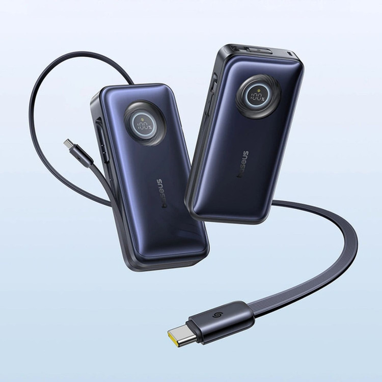 پاوربانک 100 وات بیسوس مدل EnerCore CR11 ظرفیت 20000 میلیآمپرساعت به همراه دو عدد کابل USB-C